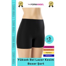 Form Angel #korse Iz Göstermeyen Lazer Kesim Toparlayıcı Şekillendirici Rahat Yüksek Bel Boxer Korse - 5 Adet