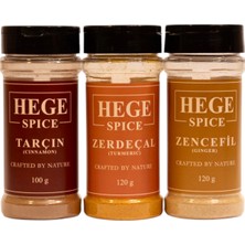 Hege Spice Tarçın & Zencefil & Zerdeçal Altın 3'lü Seti