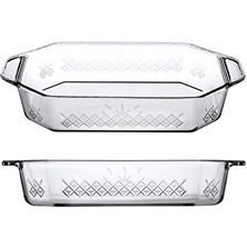 Paşabahçe Gravürlü Borcam Dikdörtgen