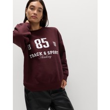 Marks & Spencer Pamuk Karışımlı Sloganlı Yuvarlak Yaka Sweatshirt