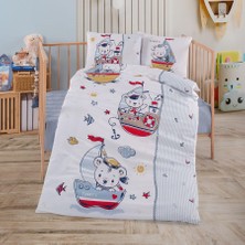 Clasy %100 Pamuk Ranforce Bebek Nevresim Takımı Teddy's V1 Mavi