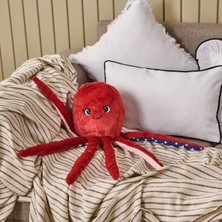 Matmel Soft Ahtapot Figürlü Yastık - Kırmızı - 22X60 cm