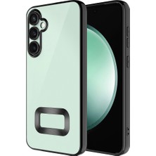 Ceponya Galaxy S25 Fe Kılıf Köşeleri Renkli Şeffaf Kamera Korumalı Silikon Luxury Kapak