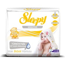 2 Adet Sleepy Islak Havlu Sensitive 3X50'LI
