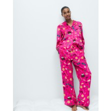 Marks & Spencer Saten Desenli Pijama Takımı