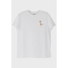 Nuugg Benden Sana Papatya Beyaz Tişört