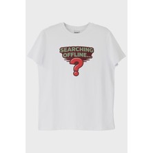 Nuugg Searching Offline Beyaz Tişört