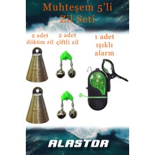 Alastor Muhteşem 5'li Balık Zil Seti Balık Zili Balık Alarmı Olta Olarmı  Olta Zili Döküm Zil