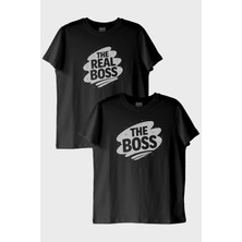 Nuugg The Boss Çift Siyah Tişört