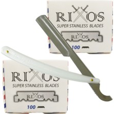 Atamanstore Rixos Super Stainless Yarım Tıraş Bıçağı 2 Adet 100'LÜ Paket | Ali Bıyıklı Ustura | Tıraş Seti