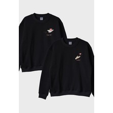 Nuugg Got It-Catch Siyah Bisiklet Yaka Sweatshirt