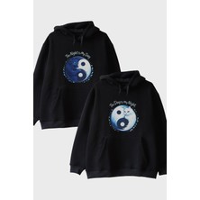 Nuugg Gece ve Gündüz Çift Siyah Hoodieü