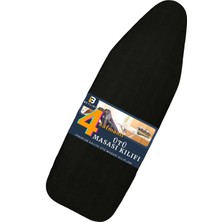 Normadia Siyah Ütü Masası Kılıfı, Keçeli Süngerli, Lastikli, Ayarlanabilir 55X135 cm