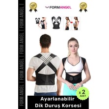 Form Angel #korse Kamburluk Önleyici Ayarlanabilir Ortopedik Medikal Kadın Erkek Dik Duruş Korsesi - 2 Adet