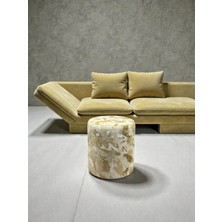 FRAMGAN Milano Serisi – Modern Tasarımlı Lüks Dokulu Dekoratif Puff