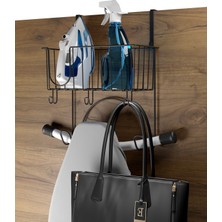 Normadia Pratik Kapı Arkası Ütü Masası ve Askısı Organizatörü Siyah MG112