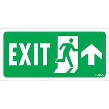 LTG Nova Exit Yukarı Sağ Ok Işaretli Uyarı Levhası 17,5X25 KOD:955