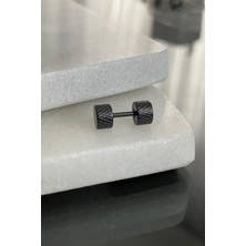 PremiumPort Unisex Tünel Görünümlü Dambıl Model Çelik Vida Küpe