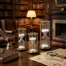 S'82 Dekoratif Cam Kum Saati 7X14 cm