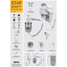 Özbience Güçlü 1350 W Beyaz Saç Kurutma Makinesi, Hızlı ve Güvenli Kullanım