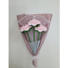 Gift And Flowers Örgü Çiçek Buketi, Gül Buketi, Sevgililer Günü, Anneler Günü, Özel Günler Yapay Çiçek