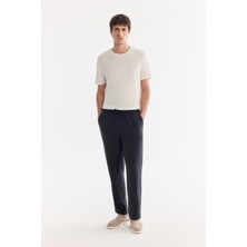 AVVA Erkek Siyah Beli Lastikli Nefes Alan Modal Karışımlı Soft Touch Relaxed Fit Jogger Pantolon A61Y3031