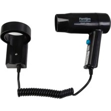 Fantom Yüksek Güçlü Profesyonel Saç Kurutma Makinesi, Siyah, Otel Tipi