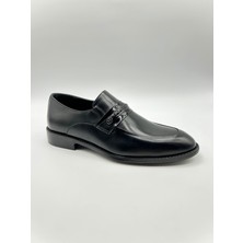 Santorino Ayakkabı Erkek Klasik Hakiki Deri Siyah Antik Neolit Ayakkabı