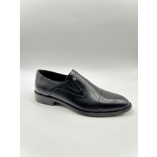 Santorino Ayakkabı Erkek Klasik Hakiki Deri Siyah Antik Neolit Ayakkabı