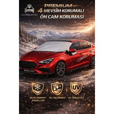 CARGUARD Tüm Araçlar ile Uyumlu Ön Cam Brandası, Buzlanma Önleyici, Ön Cam Güneşliği, Oto Cam Örtüsü, Buz Kar Koruyucu Yarım Cam Brandası, Oto Branda