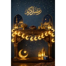 Okavango  1,5 Metre Ramazan Temalı LED Işıklı Süsleme Seti Ramazan Süsleri, Ramazan Hediyem Ramazan Süsü