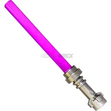 LEGO Star Wars Minifigür Aksesuarı, Işın Kılıcı, Lightsaber, Şeffaf Pembe Renkte ve Metalik Gümüş Kabzalı