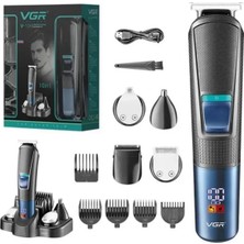 Özbience Çok Fonksiyonlu Erkek Bakım Seti, LED Ekranlı, Standlı, Çok Amaçlı Tıraş Makinesi