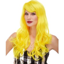 Dekofon Sarı Renk Parti Peruğu