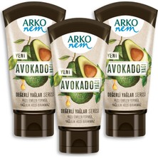 Arko Nem, Avokado, Nemlendirici El ve Vücut Bakım Kremi - 60 ml x 3 Adet
