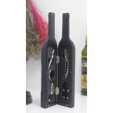 Erseyy Şişe Tirbuşon Seti Büyük Siyah