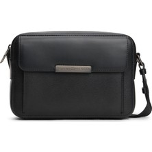 Tommy Hilfiger Siyah Erkek Postacı Çantası Th Busıness Leather Camera Bag