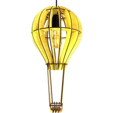 Normadia Çocuk ve Genç Odası Için Doğal Ahşap 3D Puzzle Uçan Balon Avize