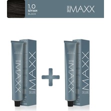Maxx Deluxe 2'li Tüp Boya 60 ml 1.0 Siyah