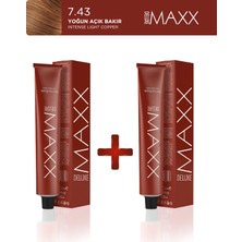 Maxx Deluxe 2'li Tüp Boya 60 ml 7.43 Yoğun Açık Bakır