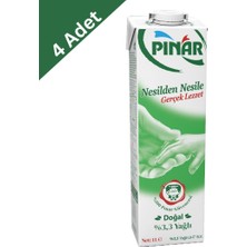 Pınar Tam Yağlı Süt (1 L) X4 Adet