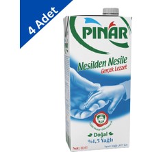 Pınar Yarım Yağlı Süt 1 L x 4 Adet