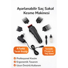 Özbience Çok Başlıklı Elektrikli Saç ve Sakal Kesme Makinesi Seti, Ayarlanabilir Özellikli
