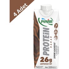 Pınar Protein Kakaolu Süt 500 ml x 4 Adet