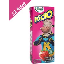 Pınar Kido Çilekli Süt 180 ml x 12 Adet