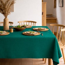 Morpheus Home Velura Series Masa Örtüsü Kadife Dokulu Petrol Yeşili Çuha - Oyun Okey Masa Örtüsü