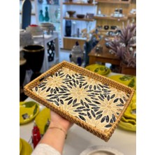 Sever Rattan Sedefli Tepsi 23X32X3CM