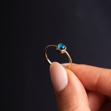 Hakan Mücevherat Nazar Boncuklu 14 Ayar Altın Yüzük