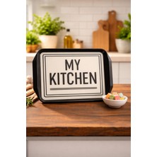 Blackstar My Kitchen Desenli Büyük Boy Servis Tepsisi-Çay ve Kahve Tepsisi