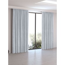 Taç Lüks 1.sınıf Elegance Beyaz Petek Kadife Dokulu Tek Kanat Düz Dikim Ada Fon Perde